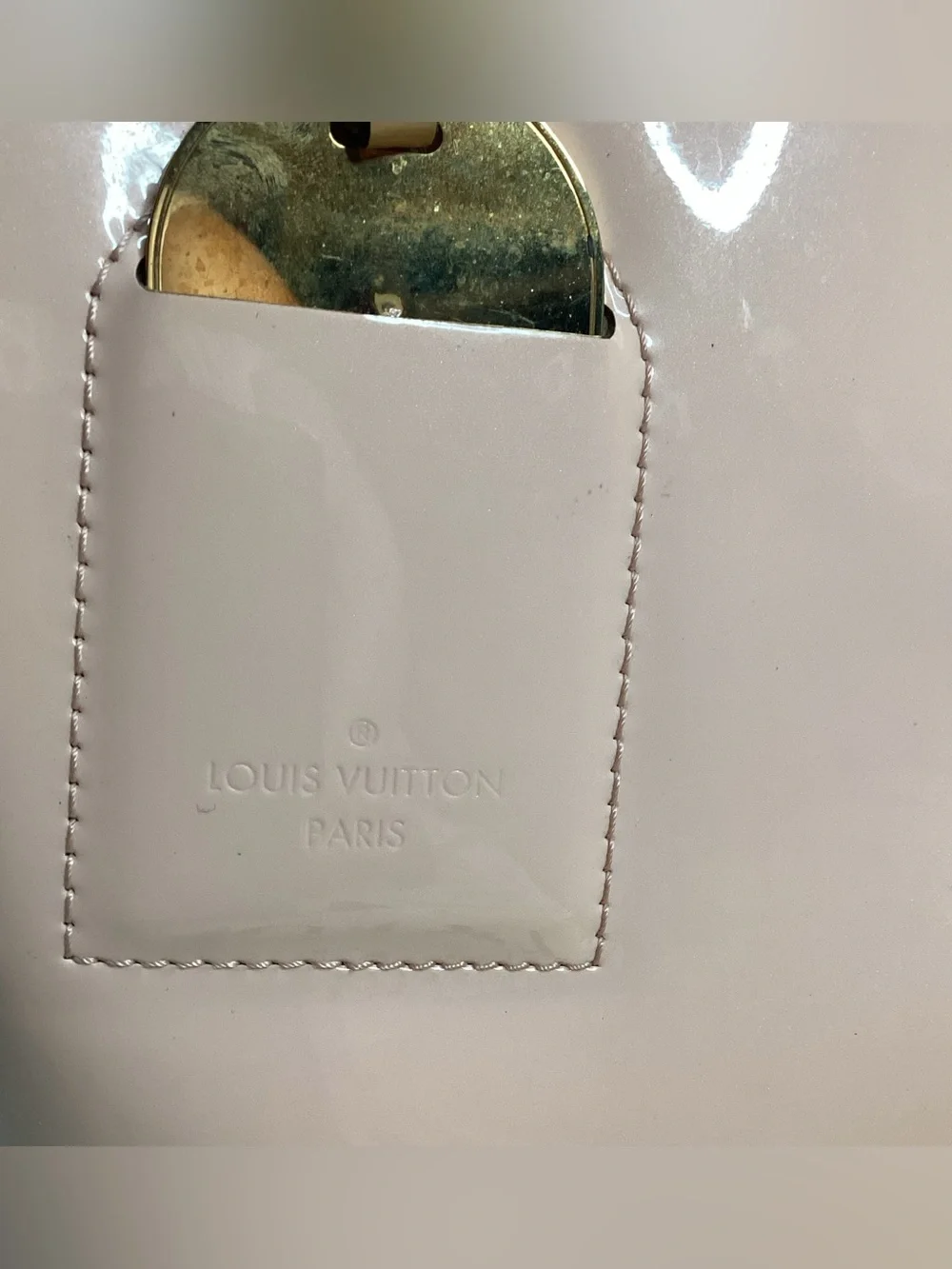 LOUIS VUITTON Rose Ballerine Vernis Miroir Tote Bag